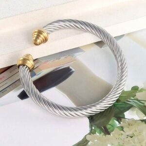 Modern Cable Twist Cuff Bracelet